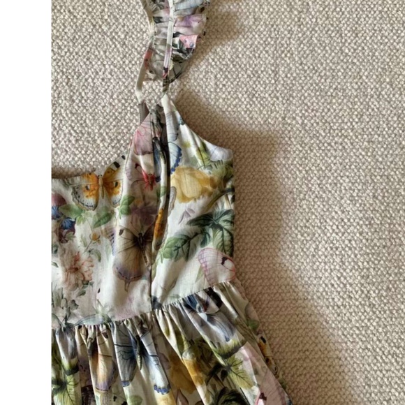 NWT Selkie Penny Lane Butterflies Printed Botanical Maxi Cotton Dress - Picture 12 of 14
